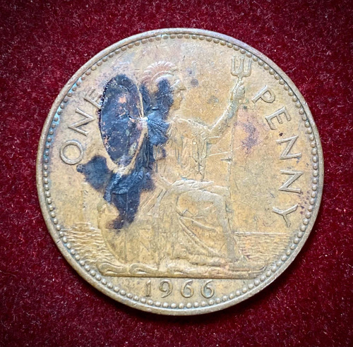 Moneda 1 Penique Inglaterra 1966 Km 897 Elizabeth 2 Oferta (Usado)