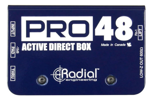 Radial Pro48 Active 48-volt Caja Directa Compacta