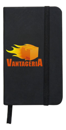 Kit 400 Caderneta Tipo Moleskine C/ Pauta Personalizado 12x7 Cor Preto