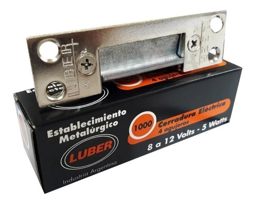 Imagen 2 de 7 de Cerradura Destrabador Eléctrico Pestillo Luber 500 Cuotas