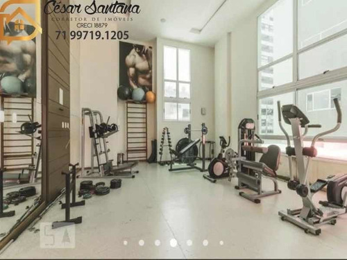 Imagem 10 de 19 de Alugo Apartamento Nascente Mobiliado 1/4 Varanda Gourmet Vista Mar - Itaigara