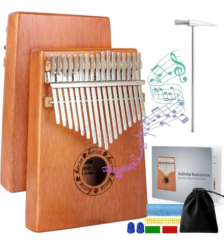 Kalimba Thumb Piano, Finger Piano 17 Keys Start Kits In...