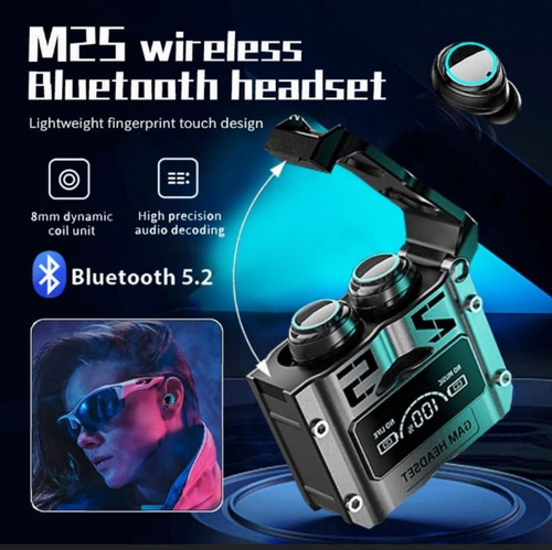 Auriculares M25 Con Bluetooth Táctil Inalámbricos Gamer