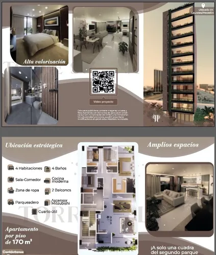 Nuevo Proyecto En Laureles Segundo Parque De Laureles 170 Mt2 Cerca A Todo Exclusivo! Apartamento Por Piso De 170m² Con Acabados Modernos En Laureles