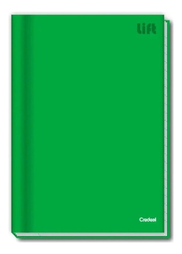 Caderno Brochura 1/4 Capa Dura 48 Fls. Lift Verde Credeal