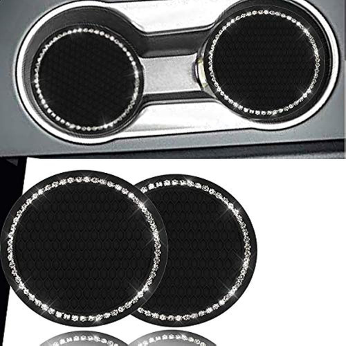 Kiwen Bling Car Cup Coaster 2pcs, Bling Car Accessories 2.75