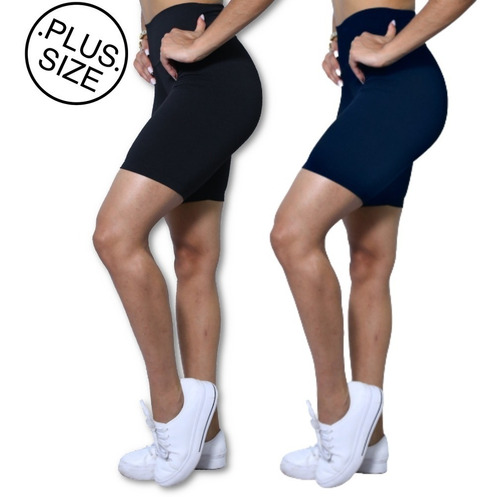 Kit 2 Bermudas Plus Size  Suplex #academia #yoga #fitness