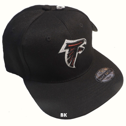 Gorra Negra Atlanta Falcons  Americano Halcones Bk