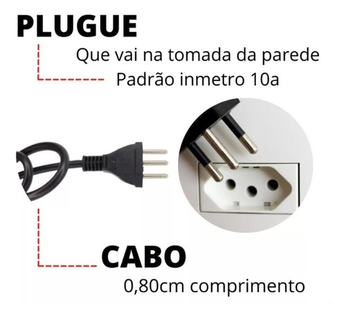Filtro De Linha Extensão De Tomadas Régua Eletrica 4 Tomadas Fiolux