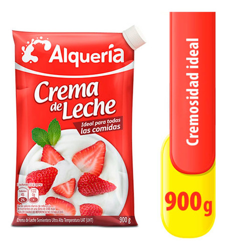 Crema Leche Bolsa 900g Alqueria