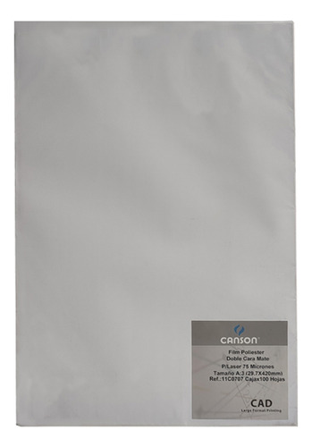 Papel Poliester Mate 75 Mic Offset A3 X 100 Hojas