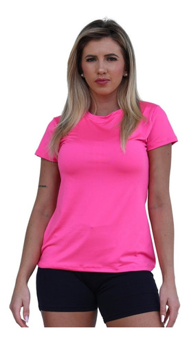 Imagem 2 de 8 de Kit 2 Camisa Feminina Academia Manga Curta Prot Solar Uv50+