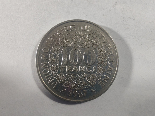 Moneda Rep Central De África 100 Francs 1967 (x604