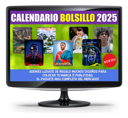 Kit Imprimible Plantilla Calendario De Bolsillo Ppt Y Pdf