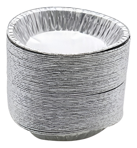 Huele 50 Piezas De Papel De Aluminio Desechable Sartenes Par