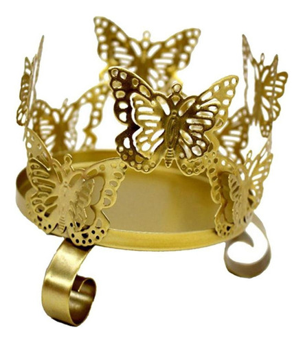 2 Candelero De Lámpara De Té De Con Una Hermosa Mariposa