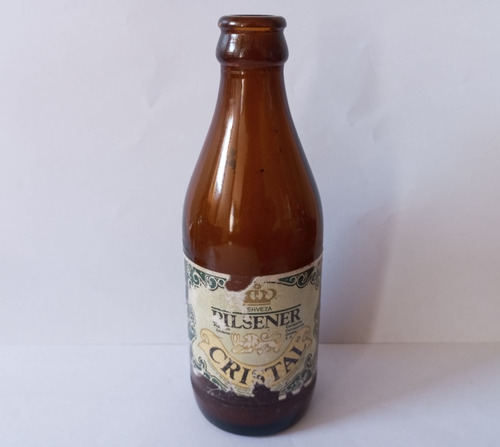 Cerveza Cristal Botella Antigua Años 70s Y 80s 286 Cc