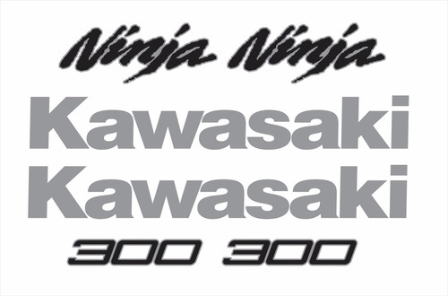 Kit Adesivo Compatível Ninja 300 Vermelha Moto F952 Cor Padrão