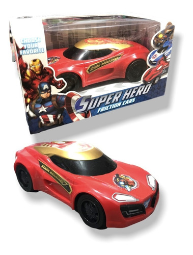  Auto A Friccion Car Super Heroes  Araña Capitan 