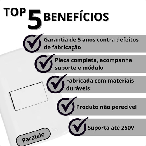Interruptor Paralelo 10a Pluzi Modular Branca 250v Pluzie