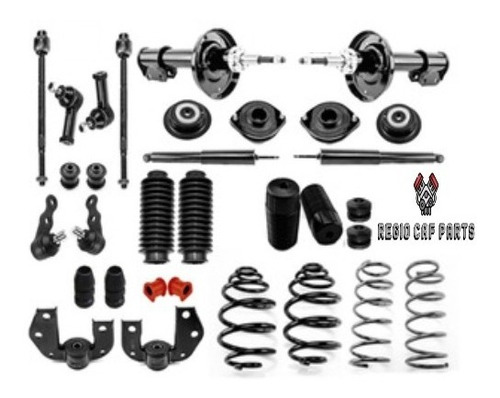 Kit 4 Amortiguadores,resortes,rotulas,bieletas,bases Chevy 