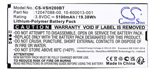 Batería De Repuesto De 5100mah / 19.38wh Para El Panel De Co