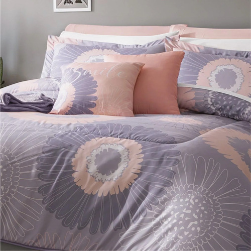 Edredon Lavable Florencia Microfibra Matrimonial Concord Color Lila