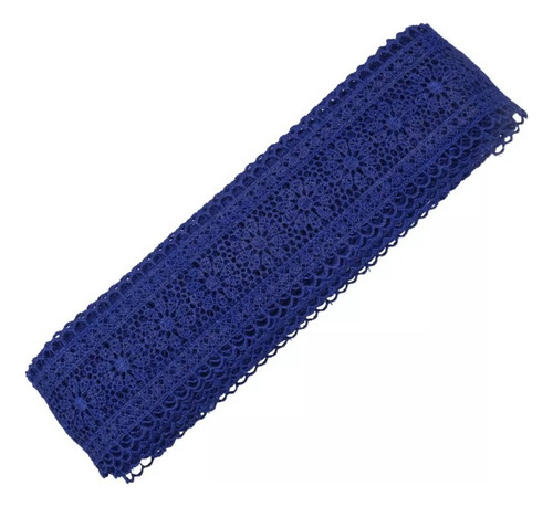 Renda Guipir Chl-419 Entremeio 4.0 Cm - Rolo C/13.7 Metros Cor Azul-royal