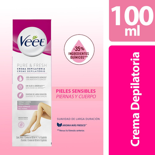 Veet Pure & Fresh crema depilatoria piel normal 100ml