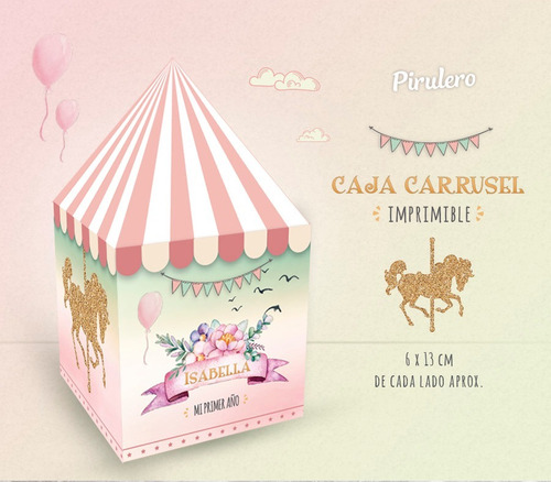 Kit Imprimible Carrusel - Calesita Nena