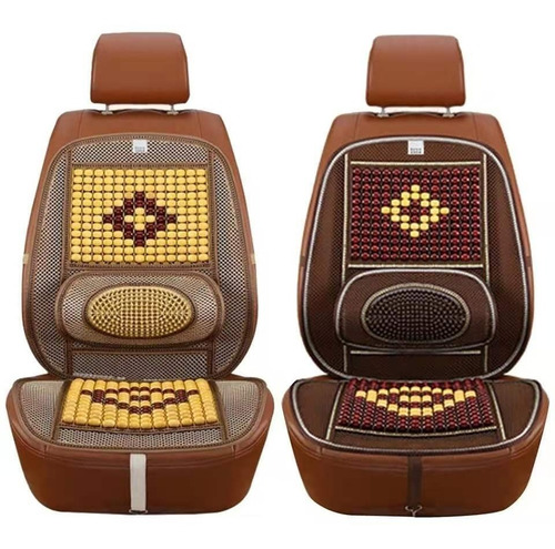 Cubre Asiento Respaldo Bolas Madera Bambu Esferas