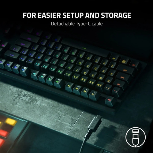 Imagen 5 de 7 de Razer Huntsman V2 Tenkeyless Teclado Gamer Opto-mecanico Tkl