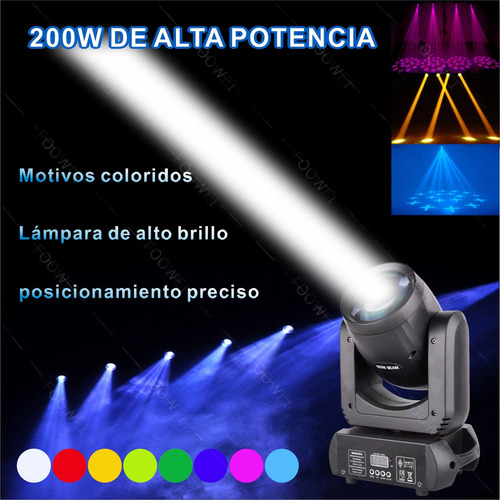 200w Luz De Escenario Con Faro Móvil De Haz De 18 Prisma
