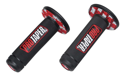 Puños Protaper Rojo Con Blanco Letras Blanca Klr650 Enduro D