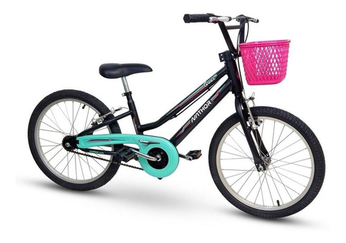 Bicicleta Infantil Nathor Aro 20 Grace Preta Menina Bike