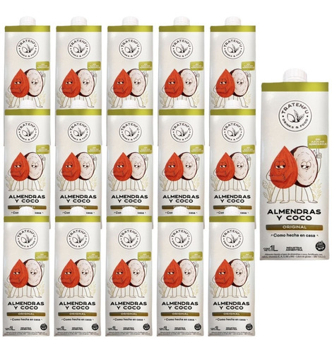 Bebida Leche Almendras Coco Tratenfu Sin Tacc 1lt Pack X16