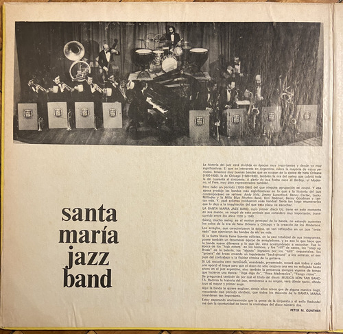 Música Non Tan Sancta Santa María Jazz Band Disco De Vinilo (Usado)