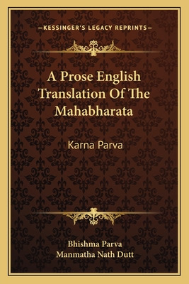 Libro A Prose English Translation Of The Mahabharata: Kar...