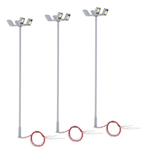 Lámpara Led Modelo Tren De 3/set 1/87 Ho Scale 3v Para Jardi