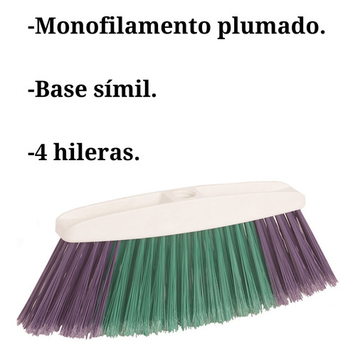 Escoba Escobillon Gacela Plumado 4 Hilera Salzano Art. 111