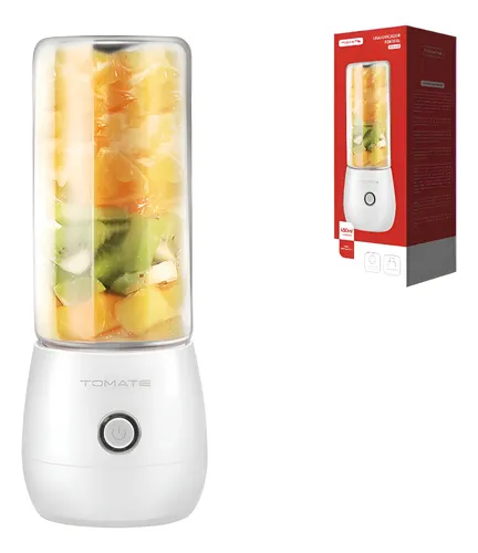 Mini Liquidificador Portátil Vidro 6 Lâminas Suco Gelo 450ml - R$ 76,53