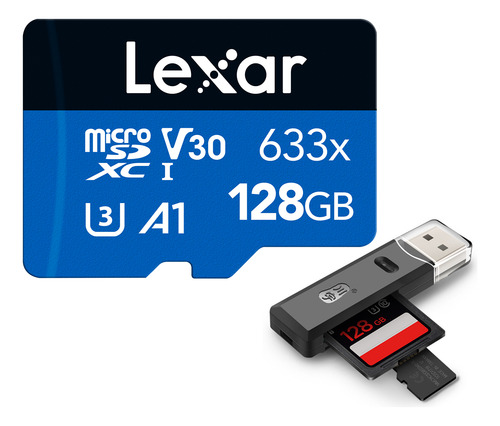 Tarjeta De Memoria Lexar 633x 128gb, 4k, Clase 10 Con Regalo
