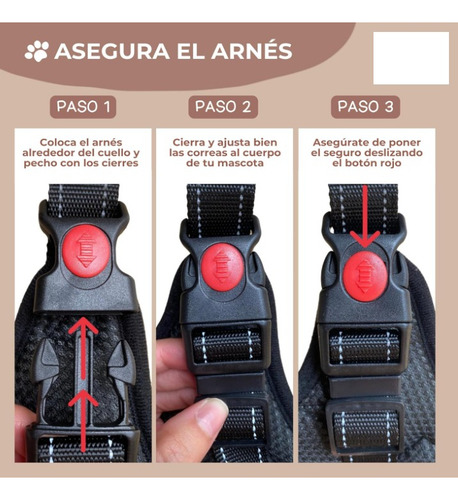 Pretal Arnes Perros Antitirones Broches Y Traba De Seguridad Azul L Liso