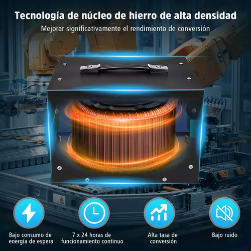 5000w Transformador Convertidor De Voltaje 100-240v 8enchufe Negro