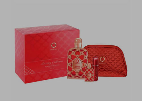 Set Perfume Orientica Amber Rouge (4 Piezas) Original