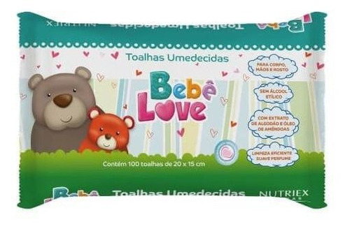 Nutriex Bebê Love Toalhas Umedecidas C/100