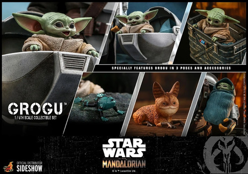 Set De Figuras Grogu The Mandalorian 1:6 Scale Hot Toys