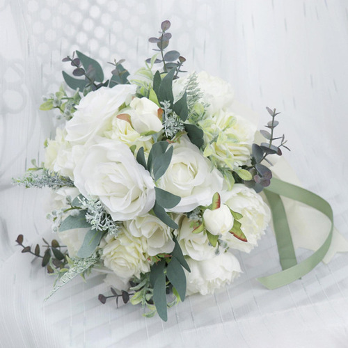 Ramos De Boda Hechos A Mano Para Novia Flores Artificiales