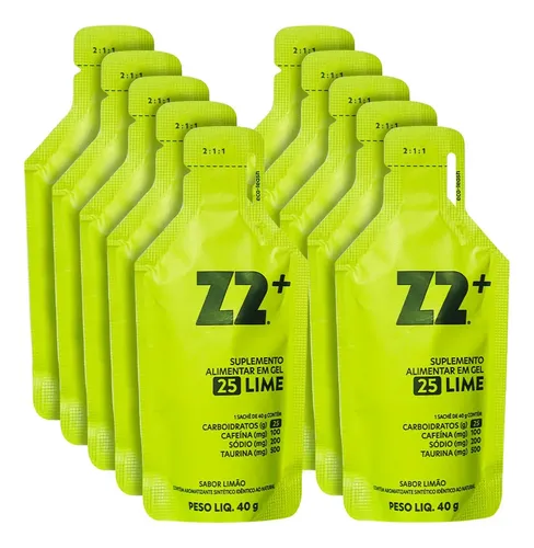 Energy Gel Z2+ Lime Box 10un Sachê 40g Cafeína