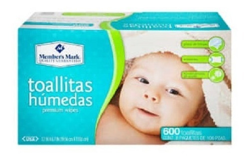 Imagen 1 de 2 de Toallitas Húmedas Member's Mark 6 Paquetes De 100 Pzas